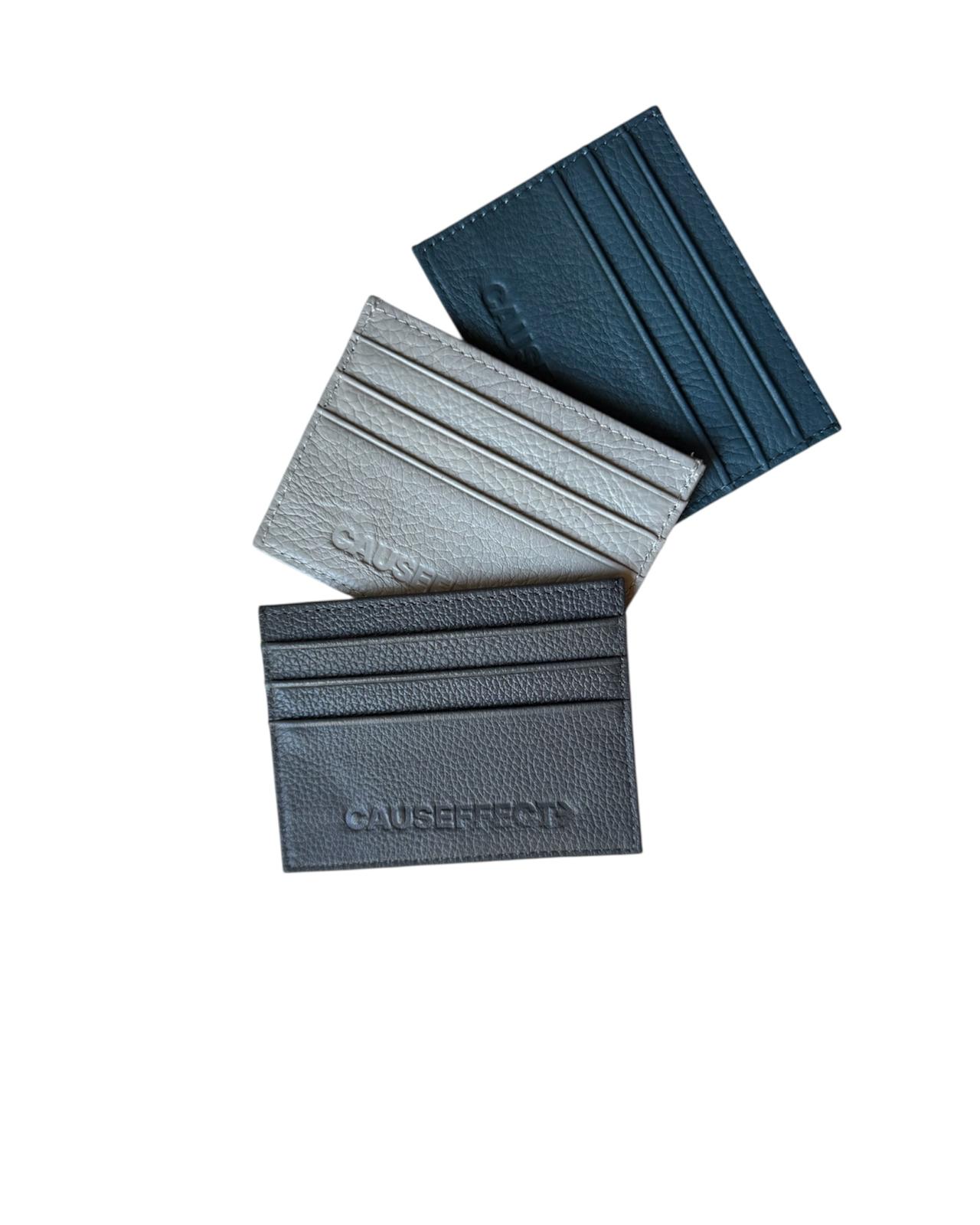 Leather Clear Grey Wallet